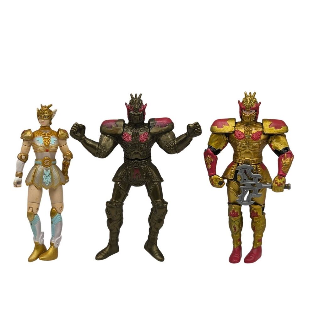Bandai Mystic Knights Of Tir Na Nog 5.5" Action Figures Lot Of 3 1998 Very Good